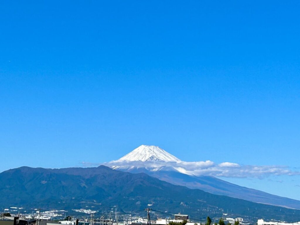 展望テラスから見える富士山